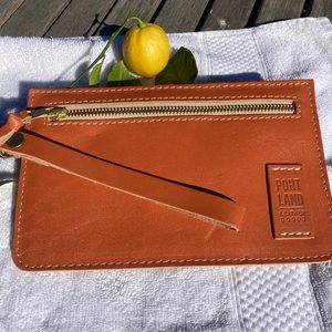 Portland Leather Goods Adriana Wristlet in Beautiful Satsuma (I believe!)